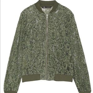 Zara Lace Bomber Jacket SOLD